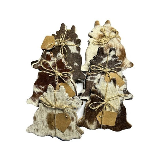 None and/or Unknown Other - 🌺 Real Cowhide Coasters 4pk
